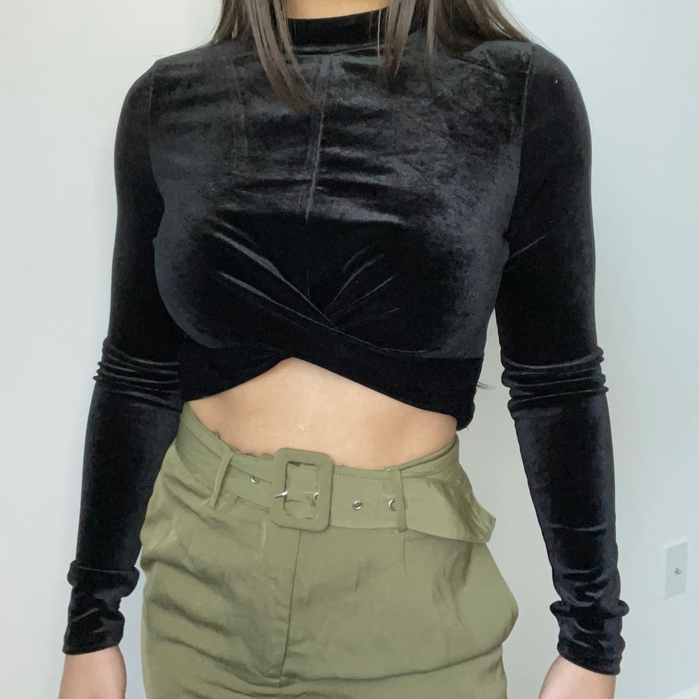 Suede Crop Top